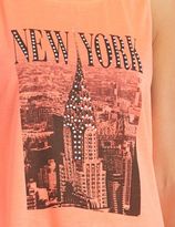 Thumbnail for your product : Charlotte Russe Rhinestone New York Graphic Muscle Tee