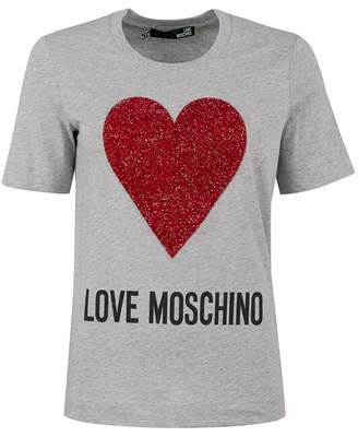 Love Moschino Sparkle Heart Logo T-shirt
