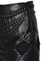 Thumbnail for your product : Maison Margiela Quilted Nappa Leather Skirt With Chain