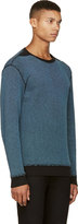 Thumbnail for your product : Diesel Blue & Black Waffle Cotton Sebastien Sweatshirt
