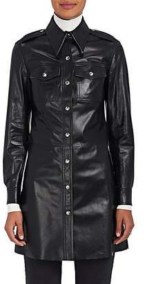 Calvin Klein Women's Leather Button-Front Tunic - Black