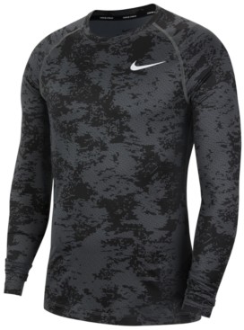 Nike Men's Pro Long-Sleeve Camo Shirt - ShopStyle