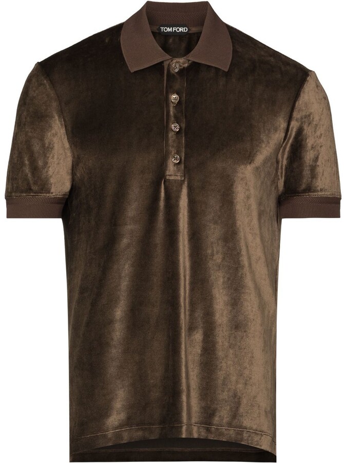 Tom Ford Velour Polo Shirt ShopStyle