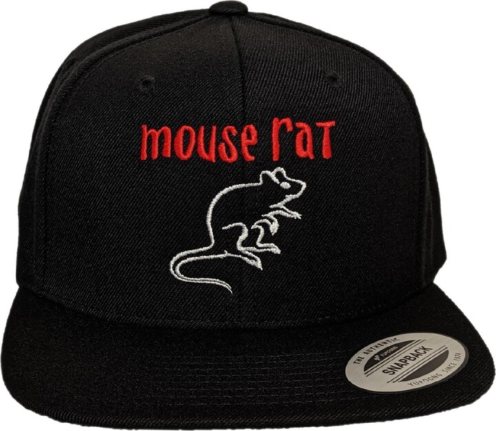 Etsy Mouse Rat Embroidered Snapback Hat - Custom Color Options, Flat Brim