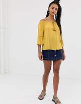 Thumbnail for your product : New Look Tassel Bardot Top