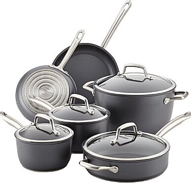 Anolon Accolade Forged Hard-Anodized Precision Forge 10-Piece Cookware Set