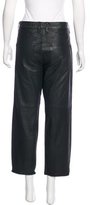 Thumbnail for your product : Current/Elliott Leather Cropped Pants