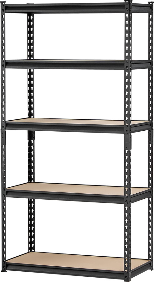 KFFKFF Shelving Units, 2000 lbs Capacity, 5-Level Garage Storage Racks, 16" Depth x 32" Width x 62.8" Height, Adjustable Steel Shelves for Utility Rack, Perfect for Kitchen, Warehouse, Basement