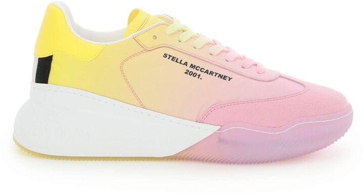 pink and yellow shoes