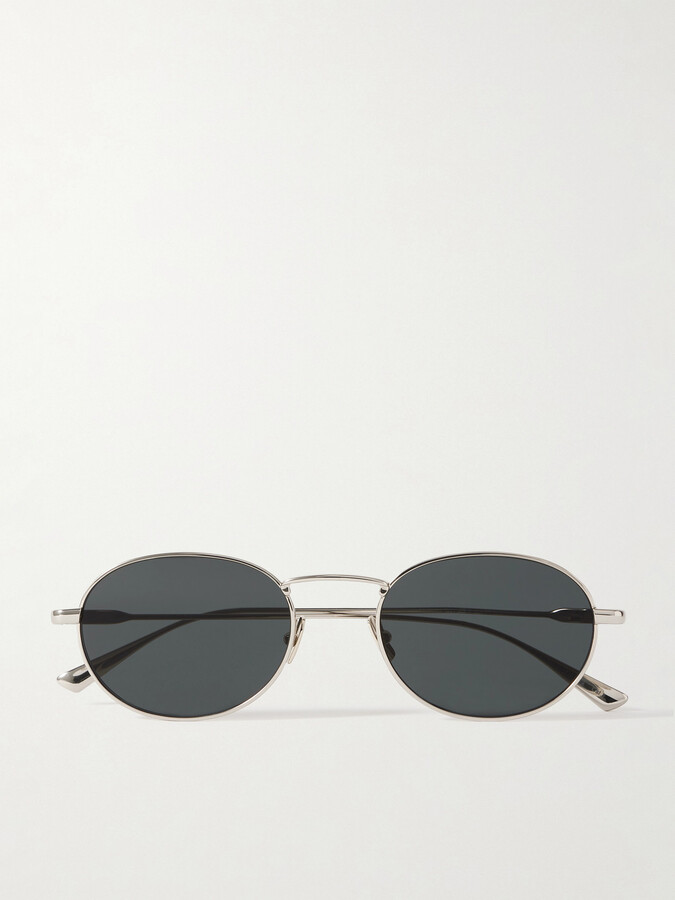 Saint Laurent Eyewear Round-frame Gold-tone Sunglasses - Silver
