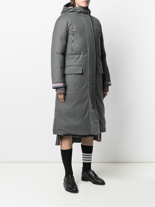 Thom Browne down-filled A-line hooded parka