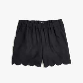 Madewell Scallop-Hem Pull-On Shorts