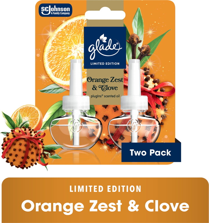 Glade® PlugIns® Refills Air Freshener, Orange Zest & Clove, 1.34oz., 2 Count