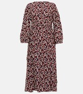 Thumbnail for your product : S Max Mara Faenza printed silk midi dress