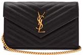 Thumbnail for your product : Saint Laurent Monogram Chevron-quilted Leather Cross-body Bag - Womens - Black