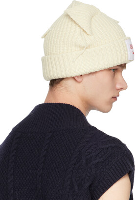 Charles Jeffrey Loverboy Off-White Chunky Ears Beanie