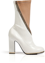 Thumbnail for your product : Jil Sander Leather Half Boots in White/Beige