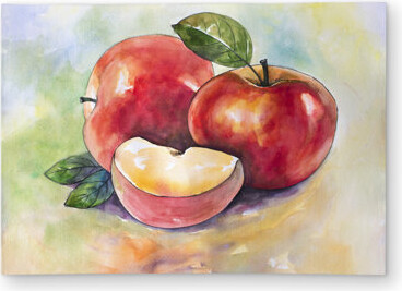 East Urban Home Succulent Apples Outdoor Area Rug | Home Decor Food Art