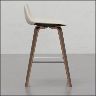 Corrigan Studio Mid-Century Modern Bentwood Bar Height Stools (Set of 2) | Natural Wood