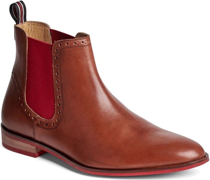 Carlos by Carlos Santana Mantra Boots Men's US 9 Brown Leather Chelsea KHD416