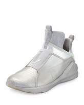 Thumbnail for your product : Puma Fierce Lizard-Embossed High-Top Sneaker, Silver