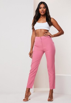 Missguided Pink Co Ord Basic Cigarette Pants