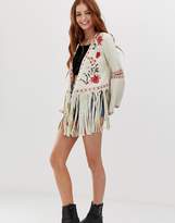 Thumbnail for your product : Glamorous embroidered festival jacket with floral embroidery