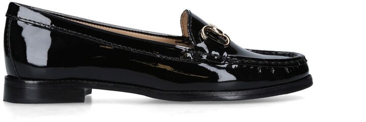 carvela black patent loafers