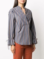Thumbnail for your product : See by Chloe Striped V-Neck Cotton Blouse