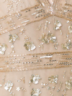J. Mendel embellished flutter sleeve gown