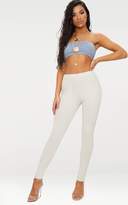 Thumbnail for your product : PrettyLittleThing Petrol Blue Cotton Stretch Bandeau Crop Top