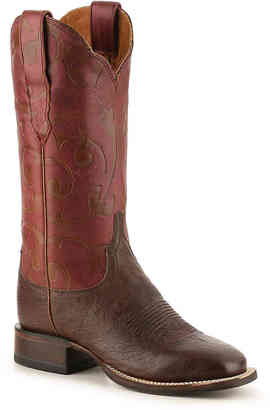 Lucchese Women's Cigar Smooth Cowboy Boot -Brown/Cherry
