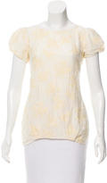 Thumbnail for your product : Tibi Embroidered Short Sleeve Top
