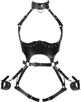BANSSGOTH Women's Punk Lace Cage Body Harness Bra Top Sling Gothic