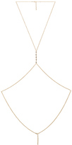 Thumbnail for your product : Jacquie Aiche 5 CZ Bodychain in Metallic Gold.