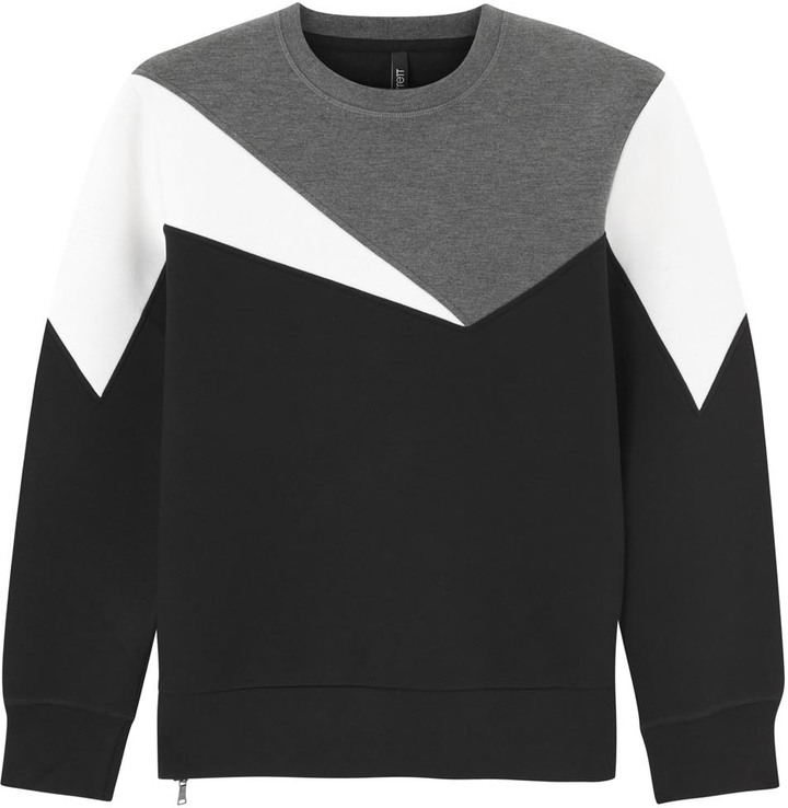 Neil Barrett Colour block neoprene sweatshirt - ShopStyle Jumpers & Hoodies