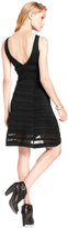 Thumbnail for your product : Jessica Simpson Priscilla Mesh-Trimmed Sweater Dress