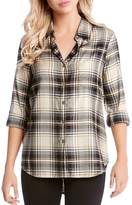 Thumbnail for your product : Karen Kane Plaid Button-Down Shirt