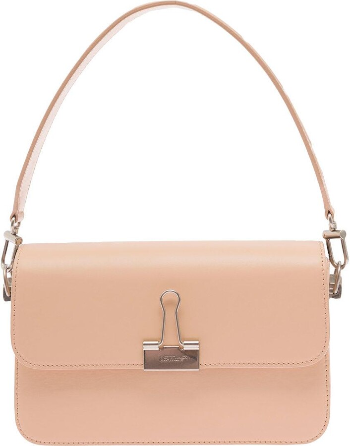 Off-White Binder Clip Crossbody Bag in Pink Leather Woman - ShopStyle