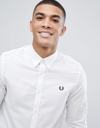 Fred Perry Tape Detail Shirt In White