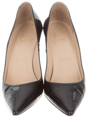Christian Louboutin Patent Leather Pointed-Toe Pumps