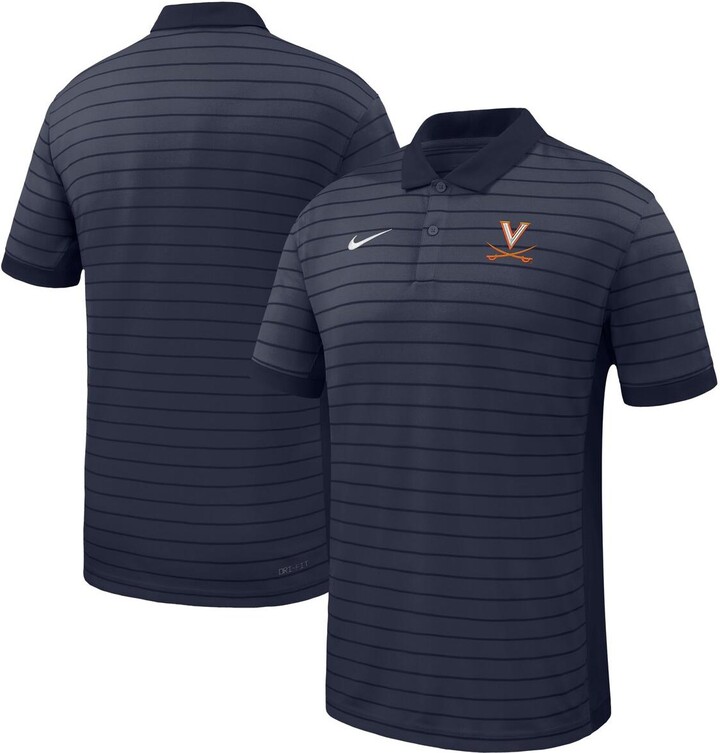 Nike Men's Navy Virginia Cavaliers 2025 Early SeasonÂ Coaches Sideline Victory Stripe Performance Polo Shirt