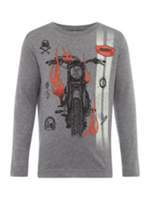 Thumbnail for your product : Benetton Boys Motorbike Print Long Sleeve T-Shirt