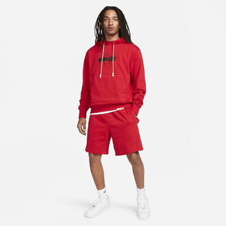 Nike Men's Dri-Fit Standard Issue Basketball Hoodie, Large, Habanero Red