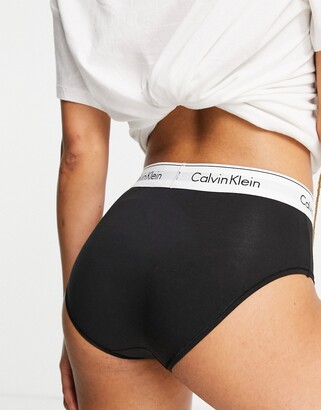 Calvin Klein Women's Modern Cotton Recolors High Waist Hipster, Black with  Gold Logo, S : : Clothing, Shoes & Accessories