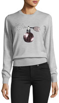 Thumbnail for your product : Markus Lupfer Perfume Sequined Grace Jumper, Light Gray Marl