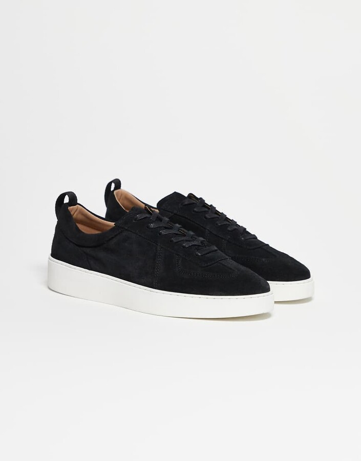 Noak made in Portugal trainers in black suede and leather with white sole