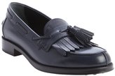 Thumbnail for your product : Tod's navy leather fringe tassel slip-on loafers