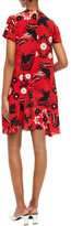 Thumbnail for your product : RED Valentino Printed Silk Crepe De Chine Mini Dress