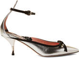 Thumbnail for your product : Rochas Sliver & Black Metallic Ankle Strap Pumps